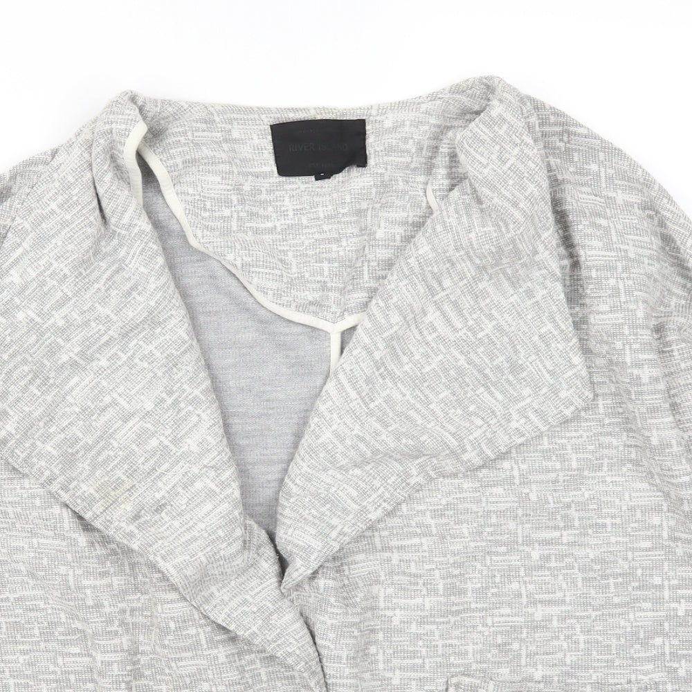 River Island Womens Grey   Jacket Coatigan Size 8