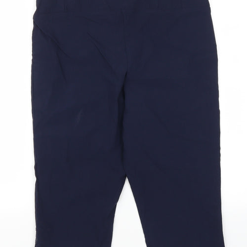 BASSINI Womens Blue   Cropped Trousers Size 14