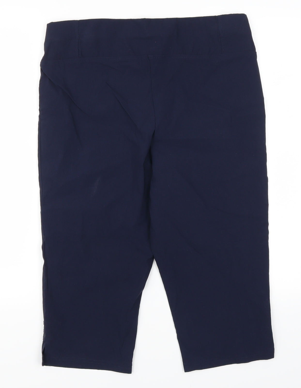 BASSINI Womens Blue   Cropped Trousers Size 14