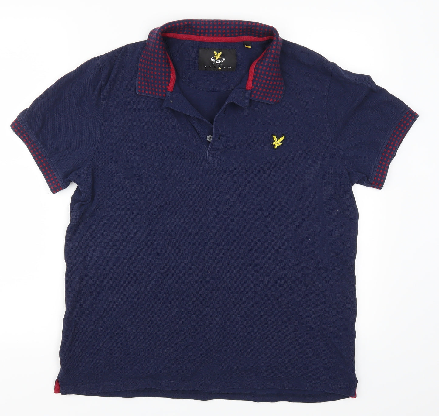 Lyle & Scott Mens Blue    Polo Size L