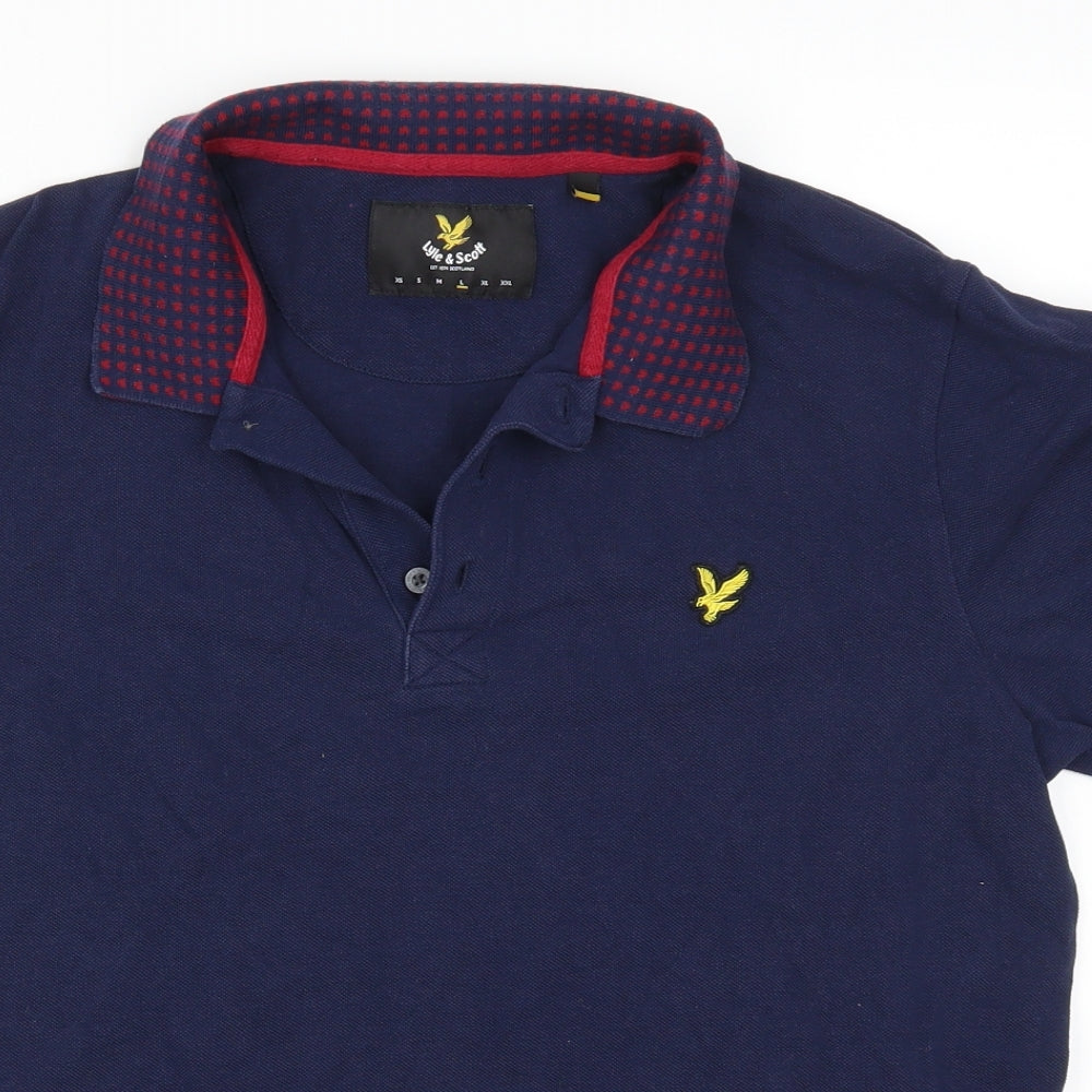 Lyle & Scott Mens Blue    Polo Size L