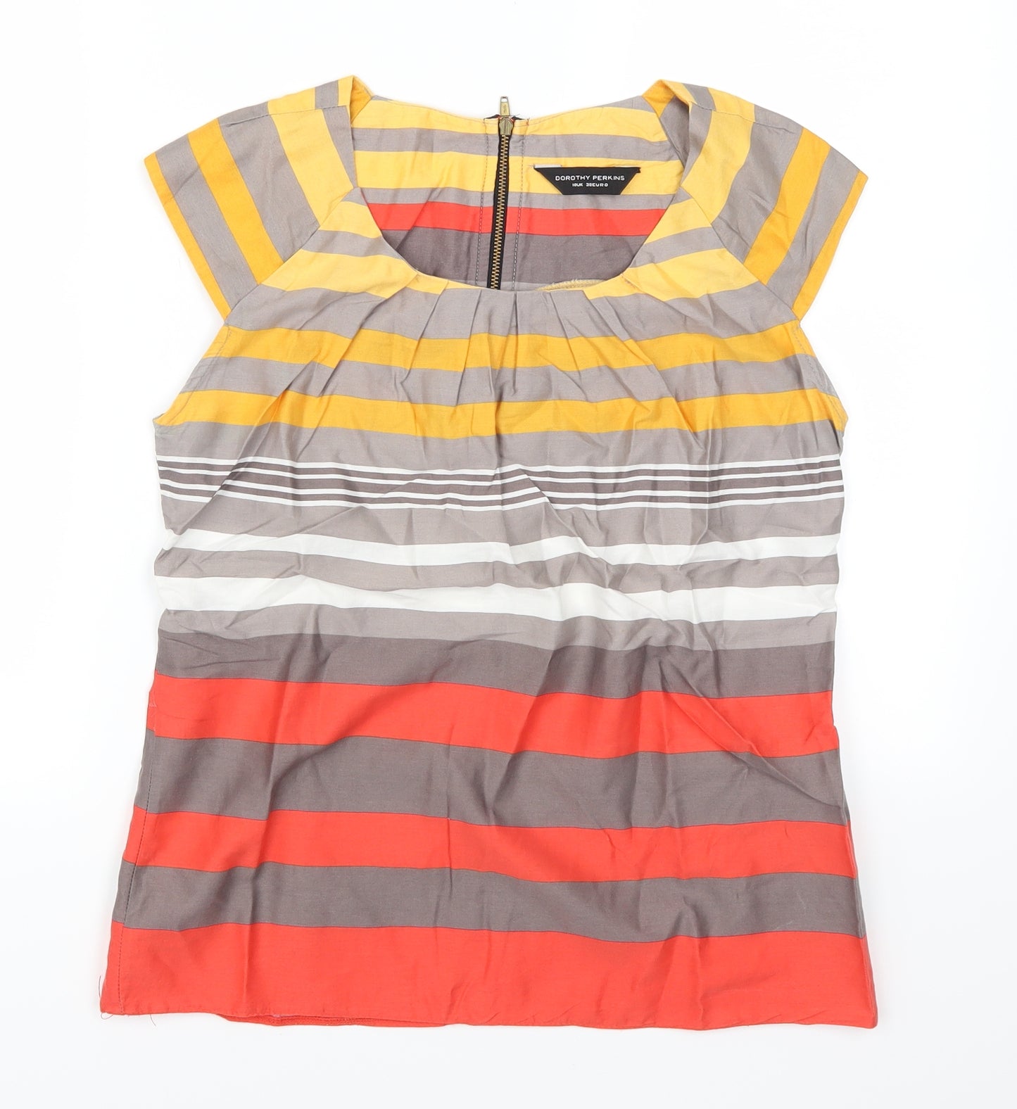 Dorothy Perkins Womens Multicoloured Striped  Basic Blouse Size 10