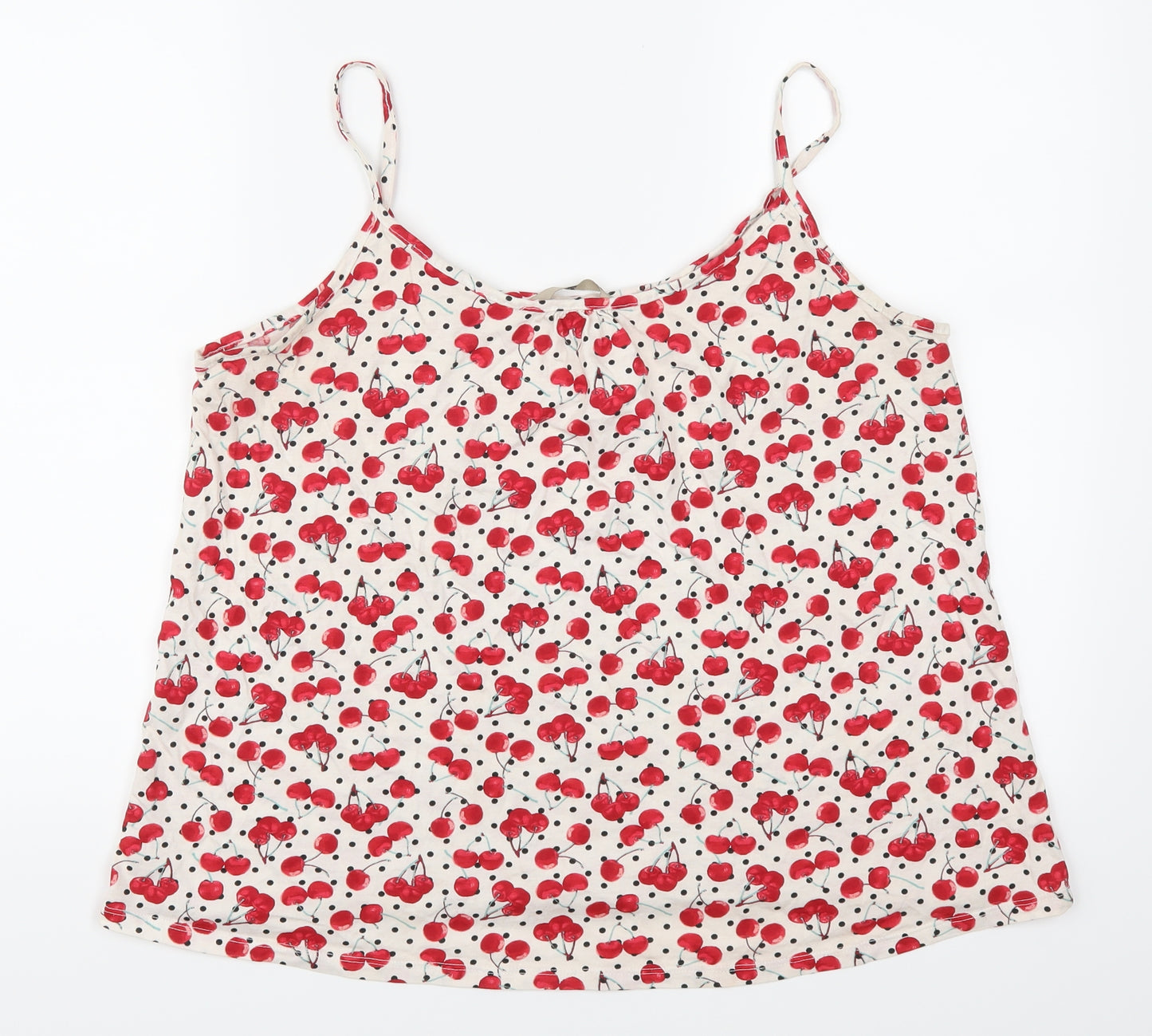 TU Womens Red   Basic Tank Size 16  - Cherries