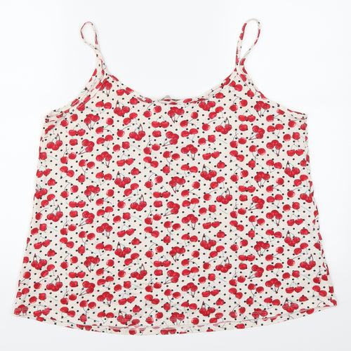 TU Womens Red   Basic Tank Size 16  - Cherries
