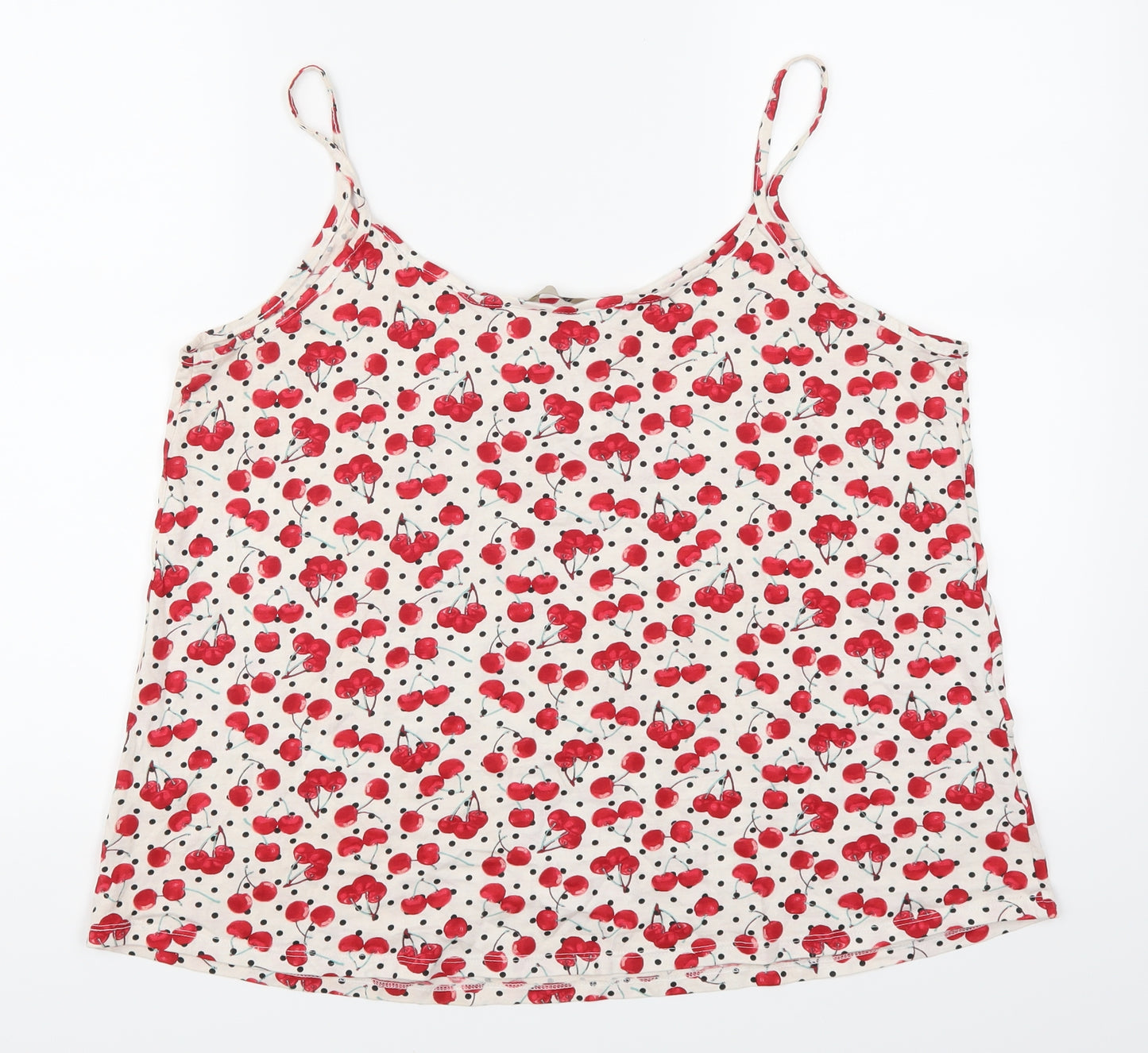 TU Womens Red   Basic Tank Size 16  - Cherries
