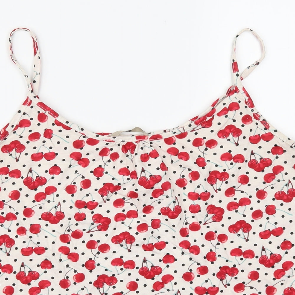 TU Womens Red   Basic Tank Size 16  - Cherries