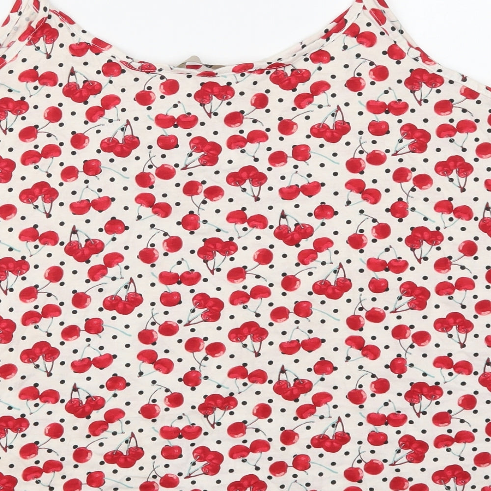 TU Womens Red   Basic Tank Size 16  - Cherries