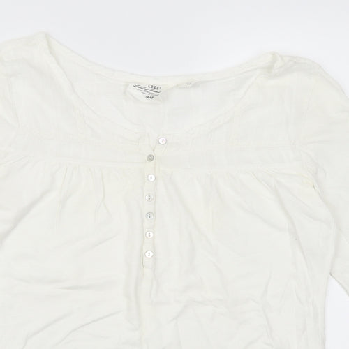 H&M Womens White   Basic Blouse Size M
