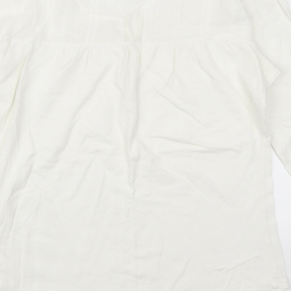 H&M Womens White   Basic Blouse Size M