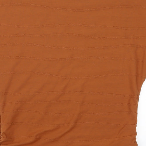 Purple Womens Brown   Basic T-Shirt Size 10