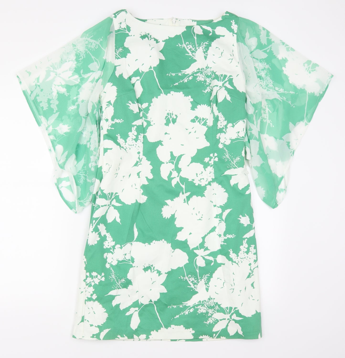 Pasis Womens Green Floral  A-Line  Size 12