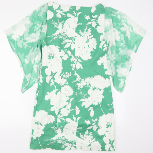 Pasis Womens Green Floral  A-Line  Size 12