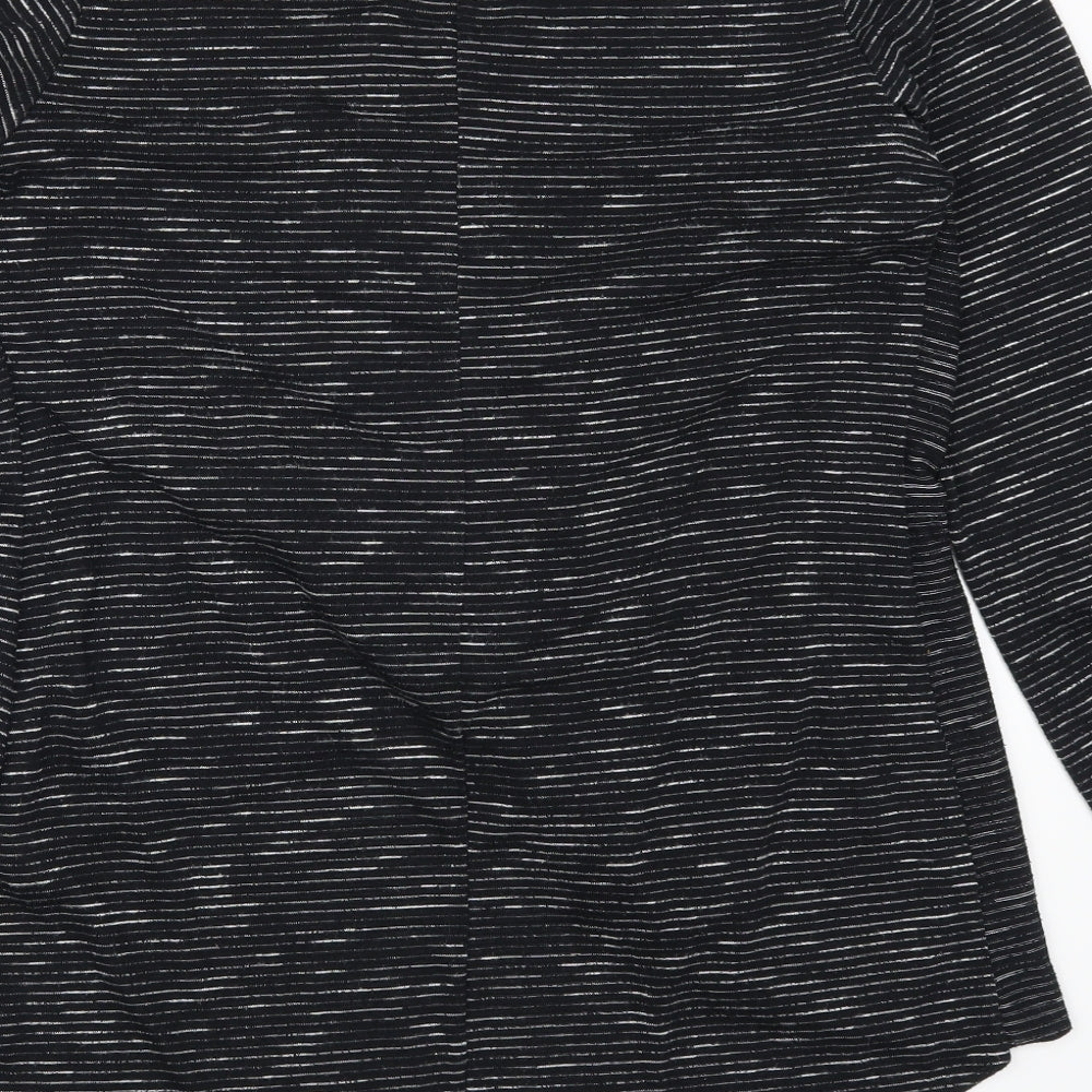 Quiz Womens Black Striped  Basic T-Shirt Size 18