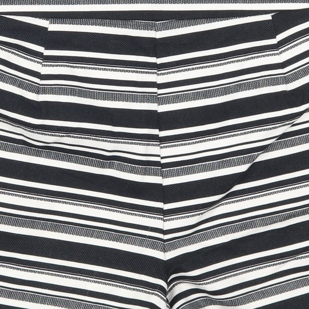 Papaya Womens Black Striped  Mom Shorts Size 12