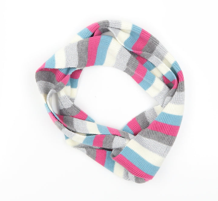 Preworn Girls Multicoloured Striped Scarf Scarves & Wraps One Size - Snood
