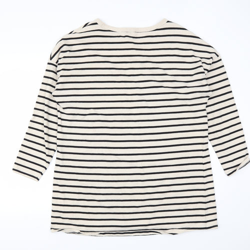 H&M Womens Beige Striped  T-Shirt Dress  Size M  - Sweater Dress