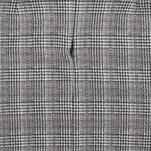 Dorothy Perkins Womens Grey Houndstooth  A-Line Skirt Size 12