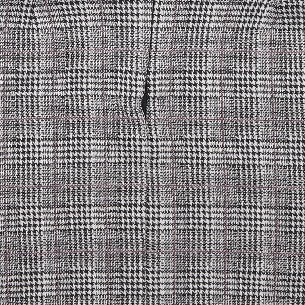 Dorothy Perkins Womens Grey Houndstooth  A-Line Skirt Size 12