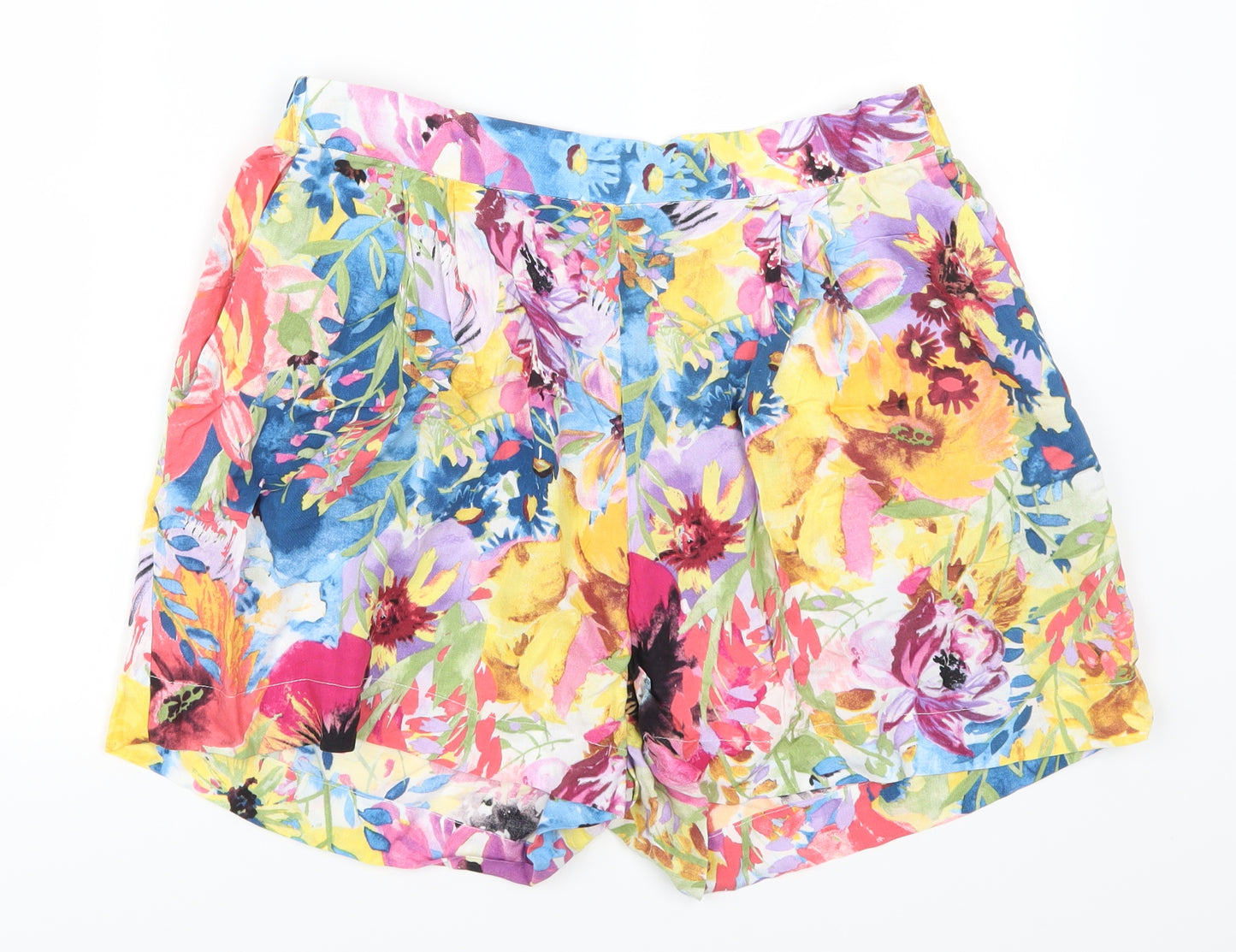 H&M Womens Multicoloured Floral  Mom Shorts Size 14