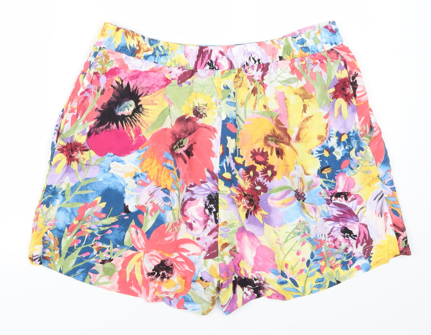 H&M Womens Multicoloured Floral  Mom Shorts Size 14