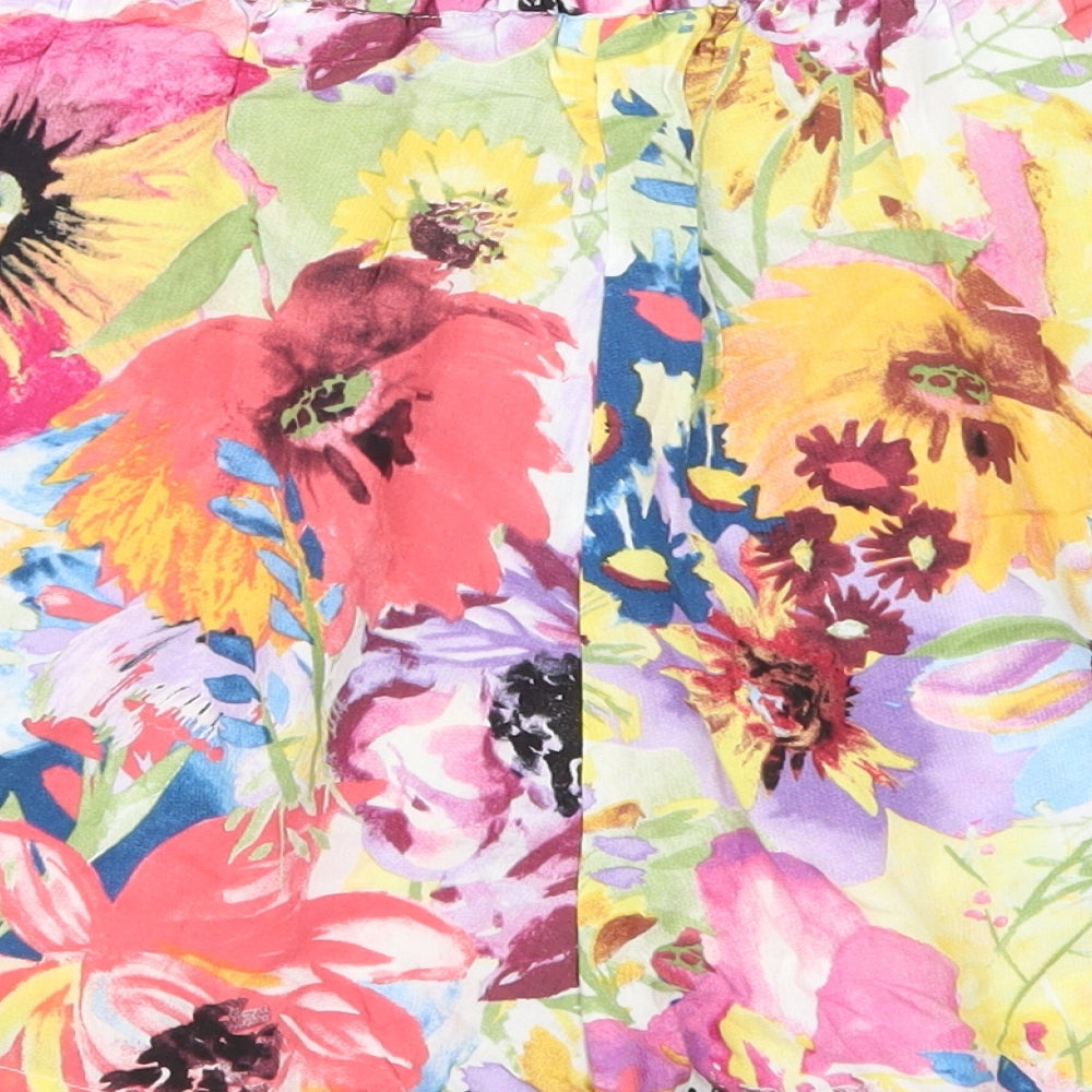 H&M Womens Multicoloured Floral  Mom Shorts Size 14