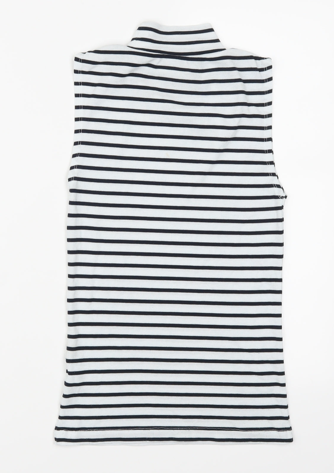 Atmosphere Womens White Striped  Basic Tank Size 8
