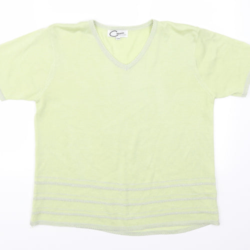 Xasamia Womens Green   Basic T-Shirt Size S