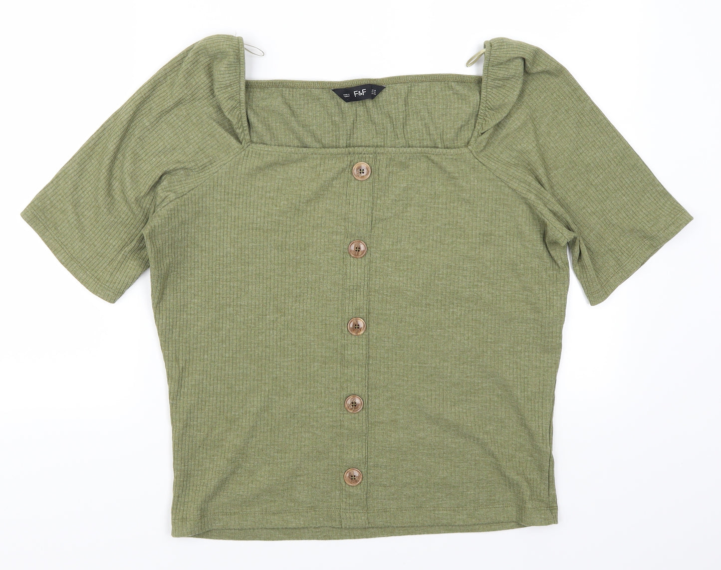 F&F Womens Green   Basic T-Shirt Size 18