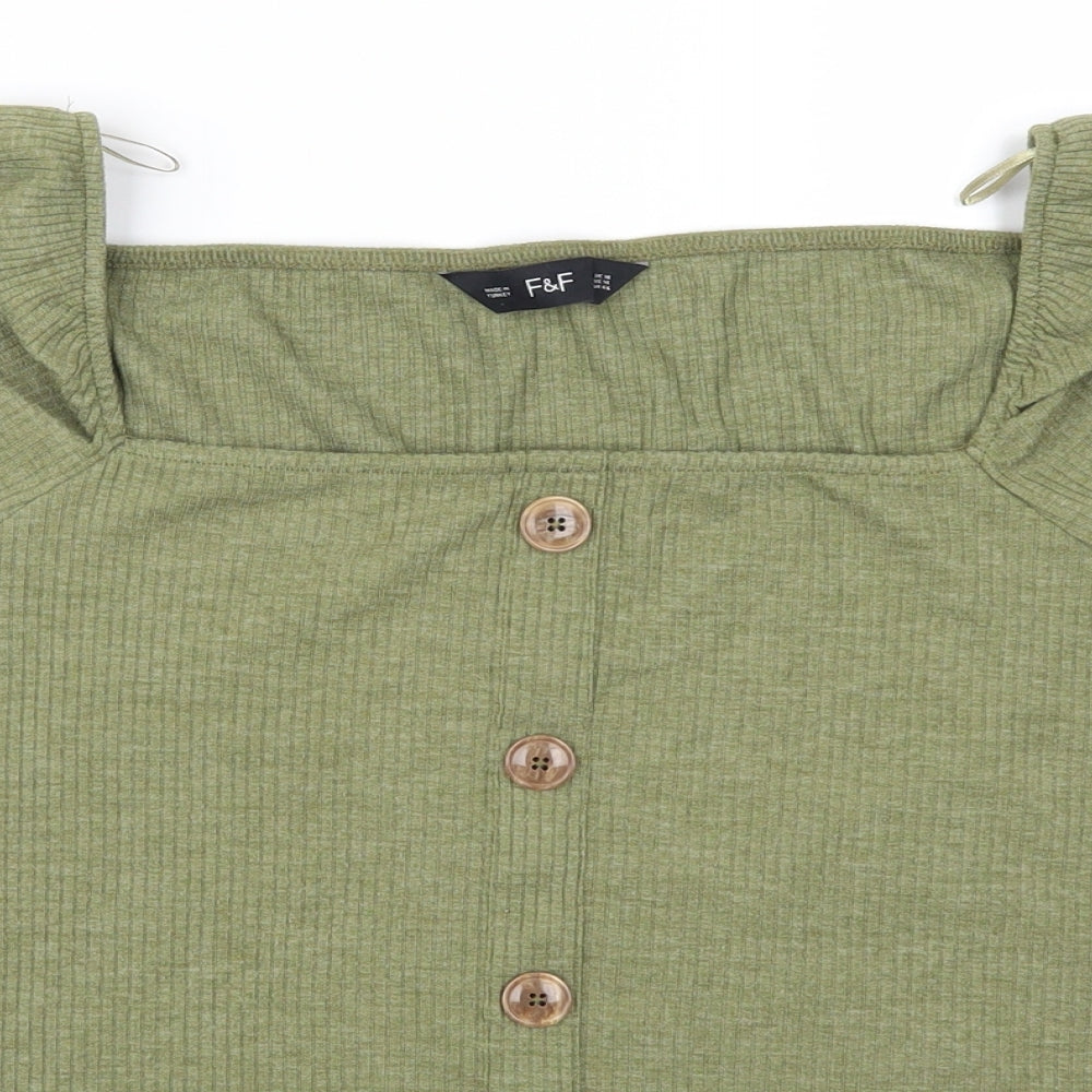 F&F Womens Green   Basic T-Shirt Size 18