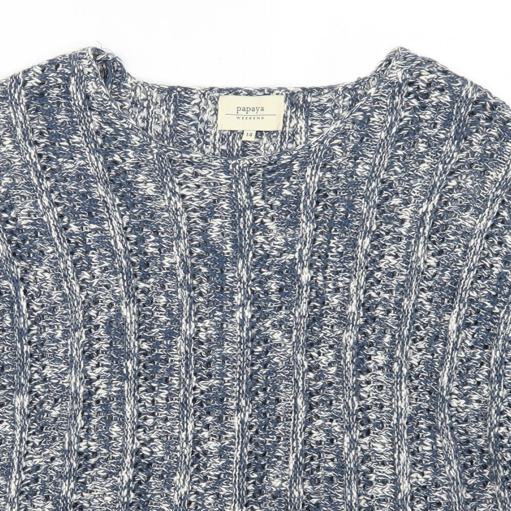 Papaya Womens Blue   Pullover Jumper Size 14