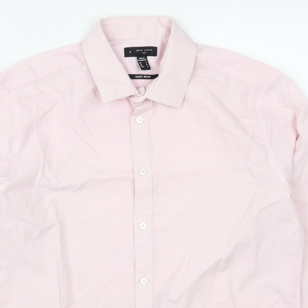 New Look Mens Pink    Dress Shirt Size S