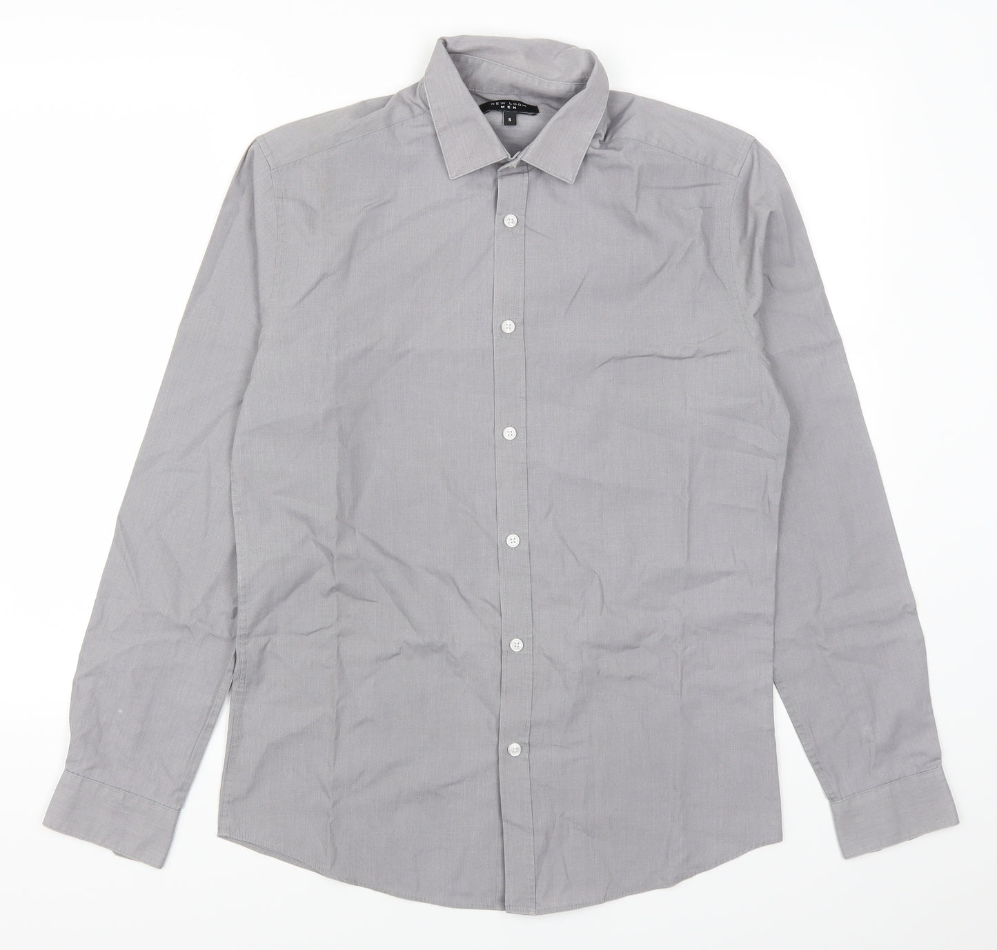 New Look Mens Grey    Dress Shirt Size S