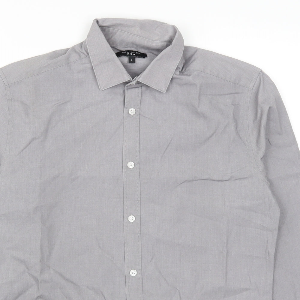 New Look Mens Grey    Dress Shirt Size S