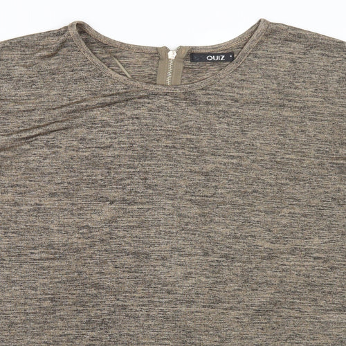 Quiz Womens Brown   Basic T-Shirt Size M
