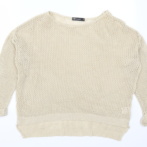 Internationale Womens Beige   Pullover Jumper Size 16