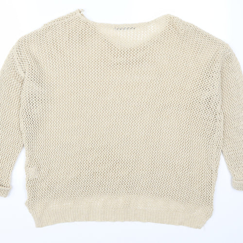 Internationale Womens Beige   Pullover Jumper Size 16