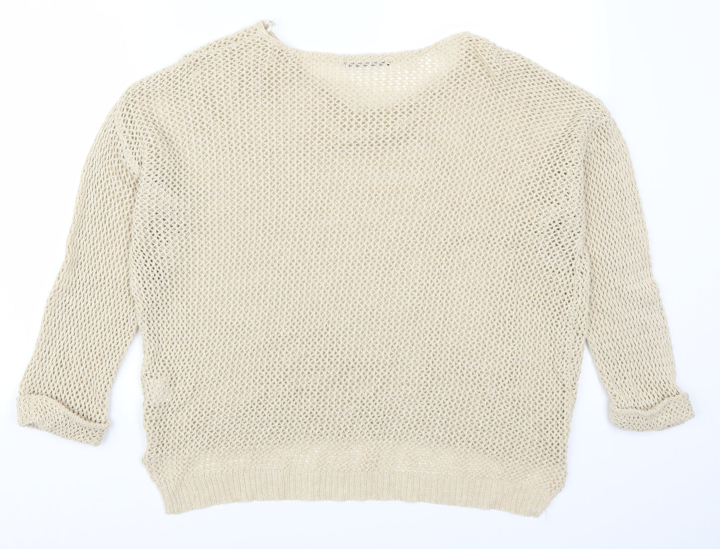 Internationale Womens Beige   Pullover Jumper Size 16