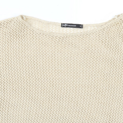 Internationale Womens Beige   Pullover Jumper Size 16