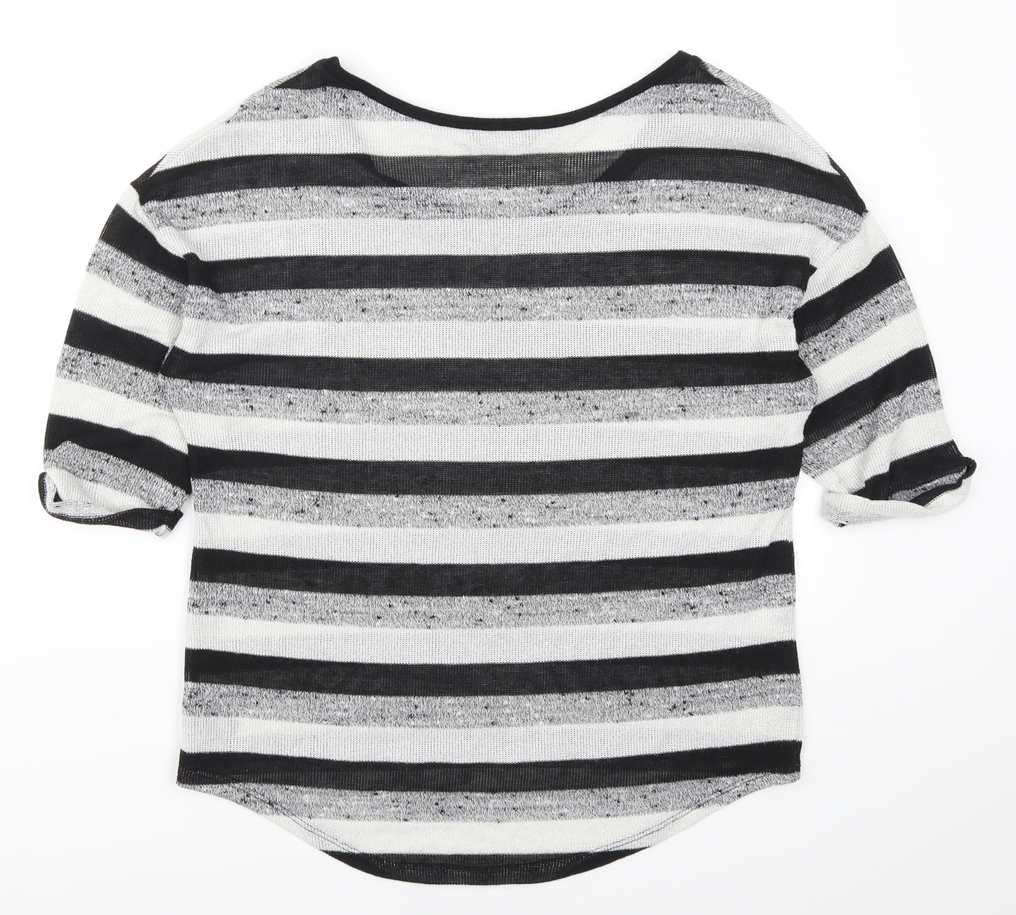 George Womens Grey Striped  Basic T-Shirt Size 16