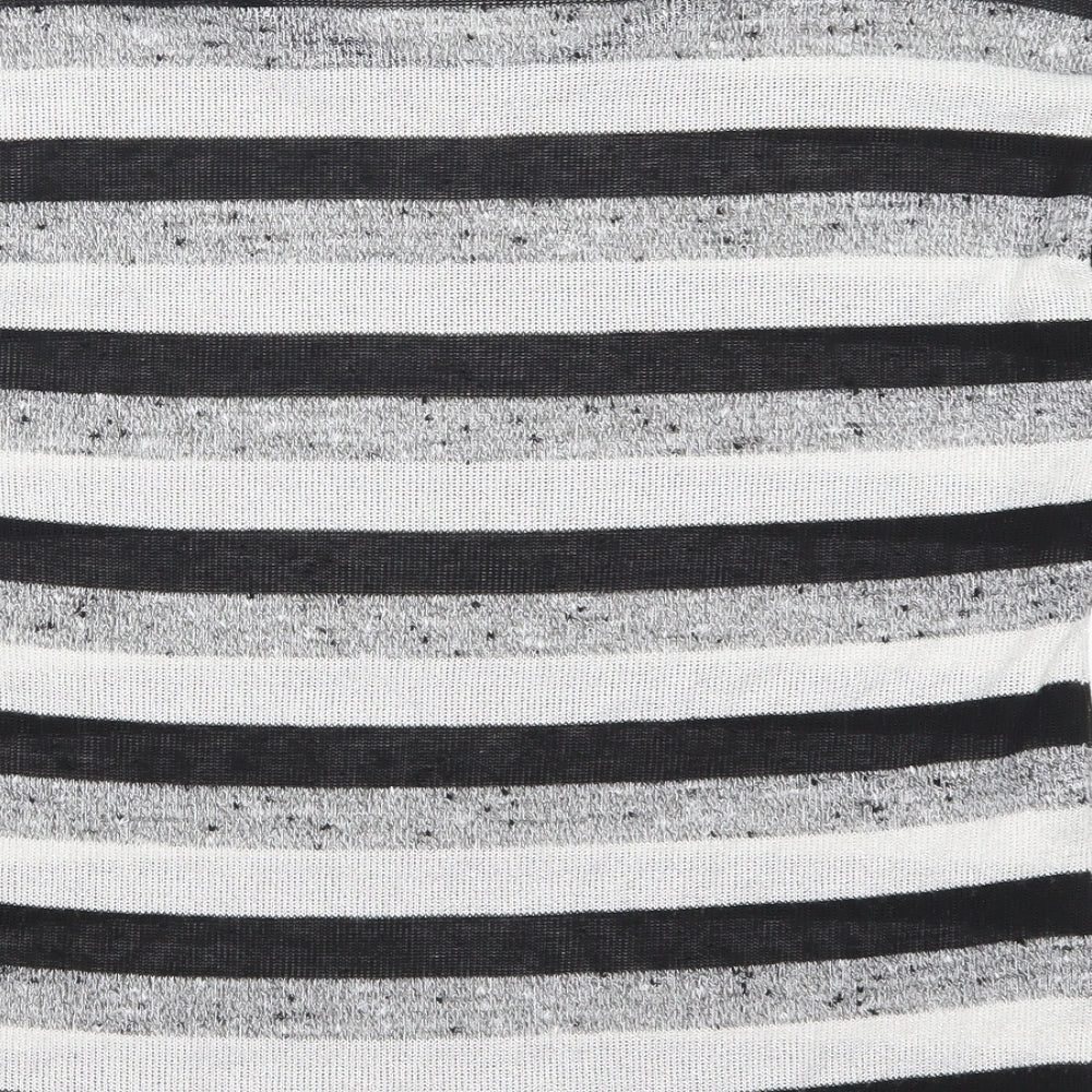 George Womens Grey Striped  Basic T-Shirt Size 16