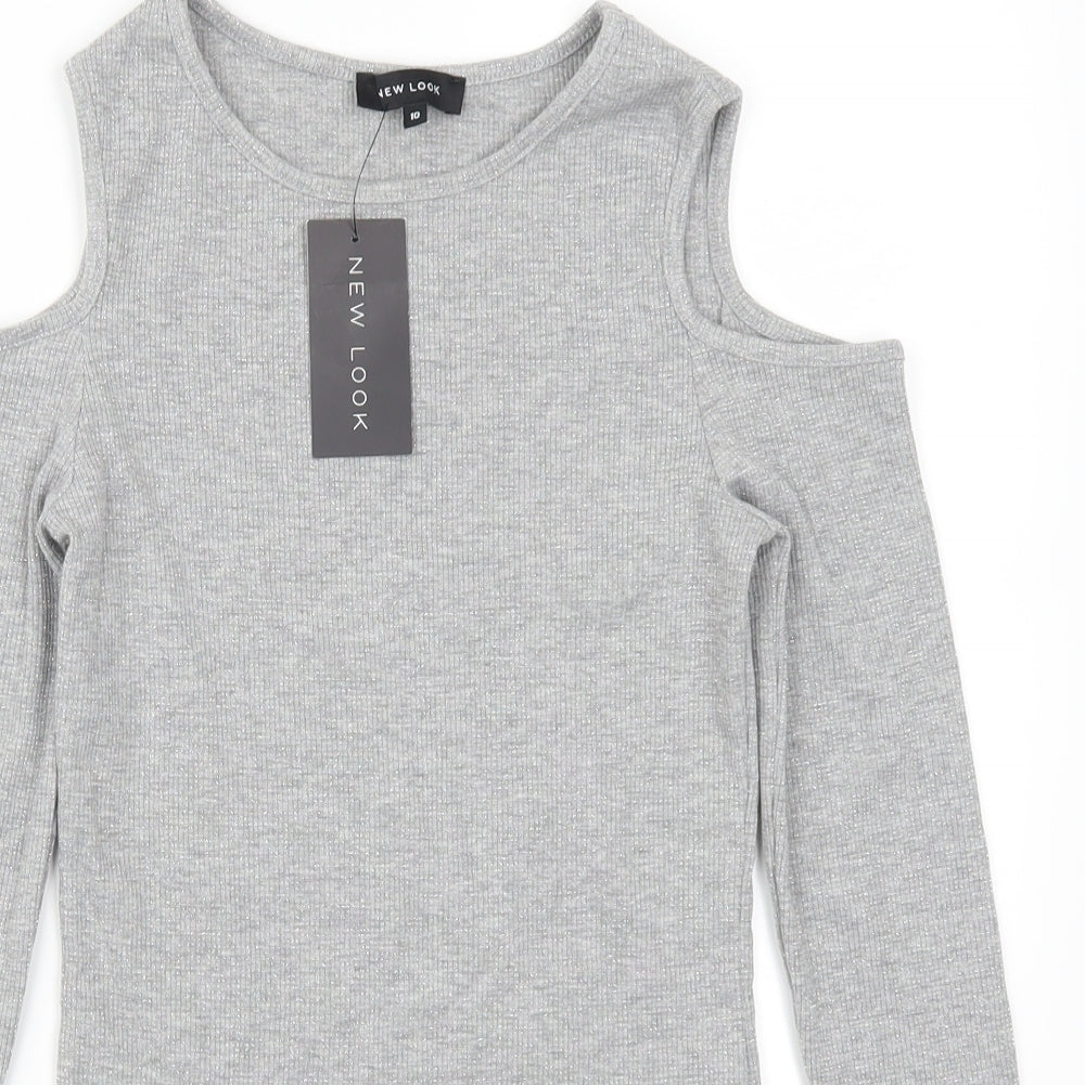 New Look Womens Grey   Basic T-Shirt Size 10