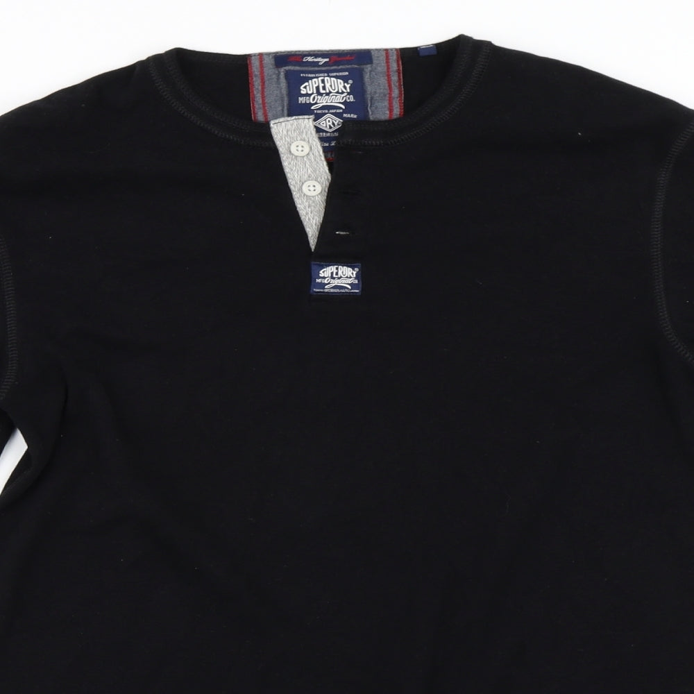 Superdry Mens Black   Pullover Sweatshirt Size L