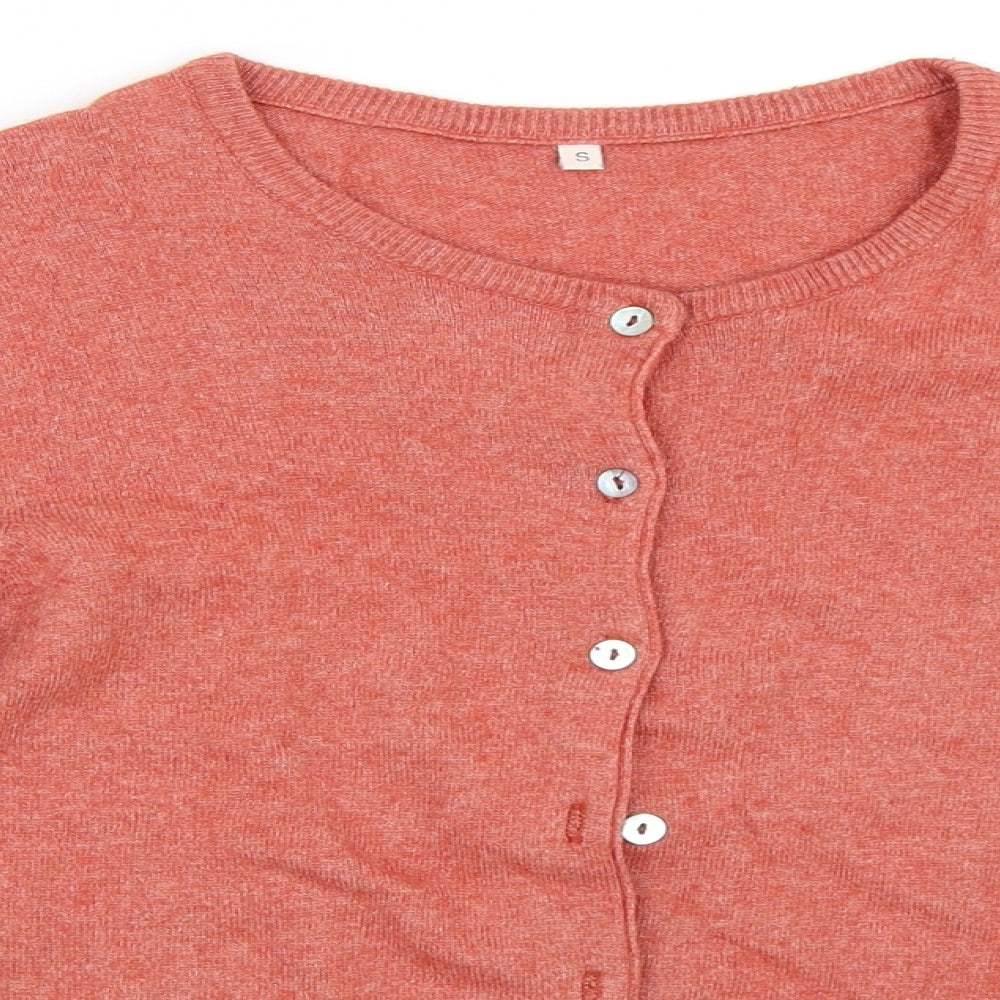 Preworn Womens Orange   Cardigan Jumper Size S