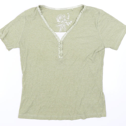 George Womens Green   Basic T-Shirt Size 10