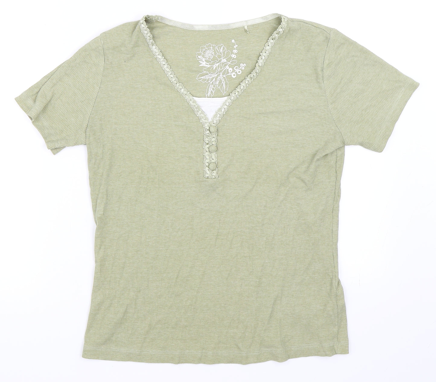 George Womens Green   Basic T-Shirt Size 10