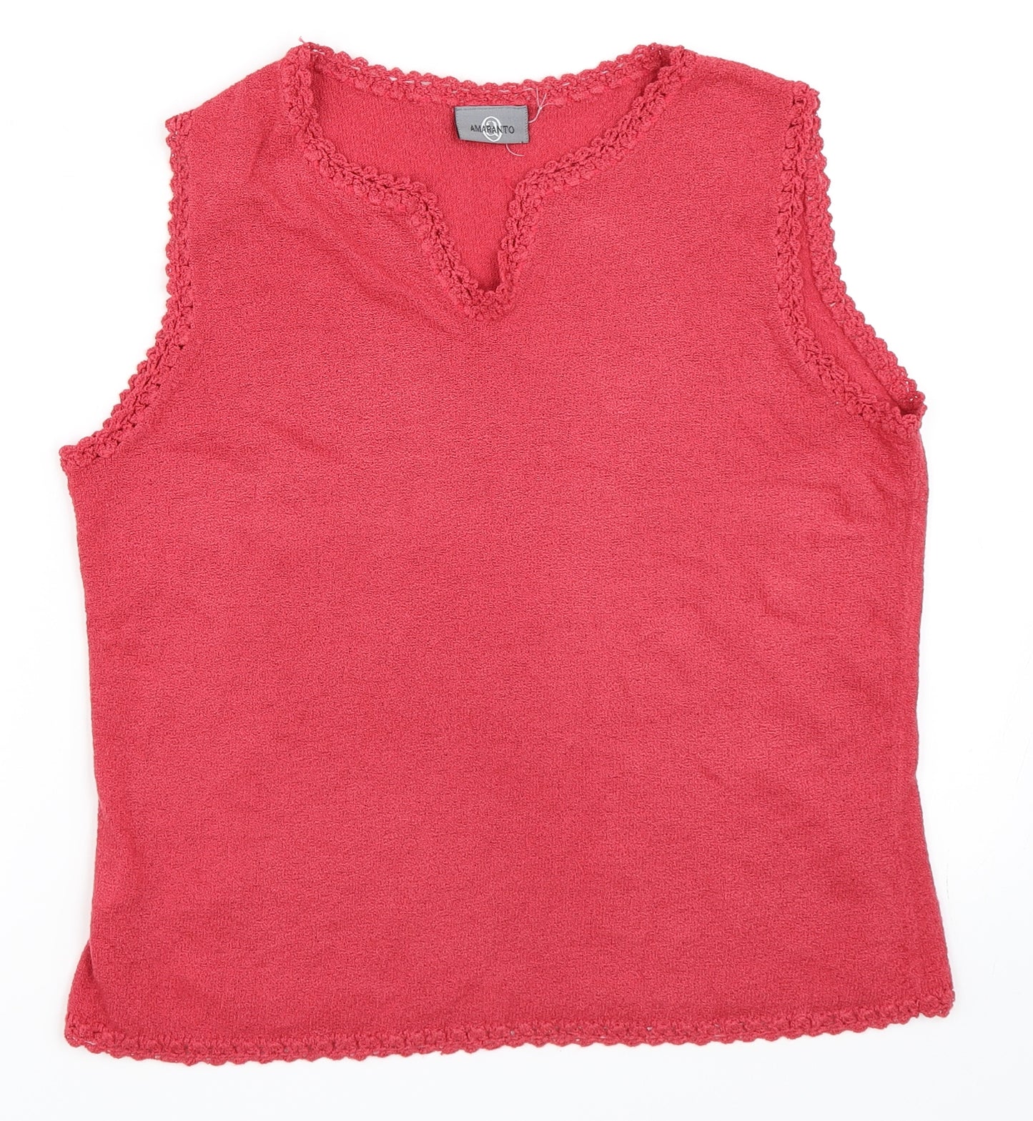AMARANTO Womens Pink   Basic Tank Size M
