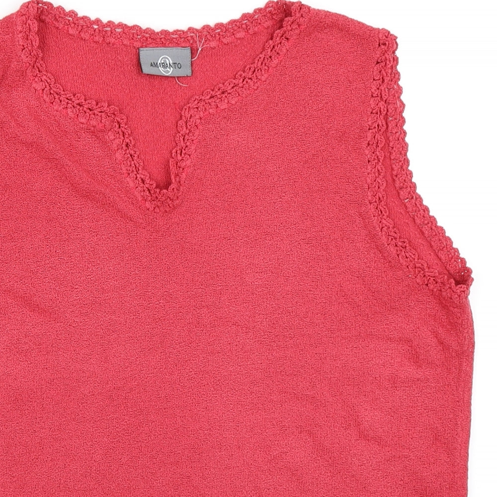 AMARANTO Womens Pink   Basic Tank Size M