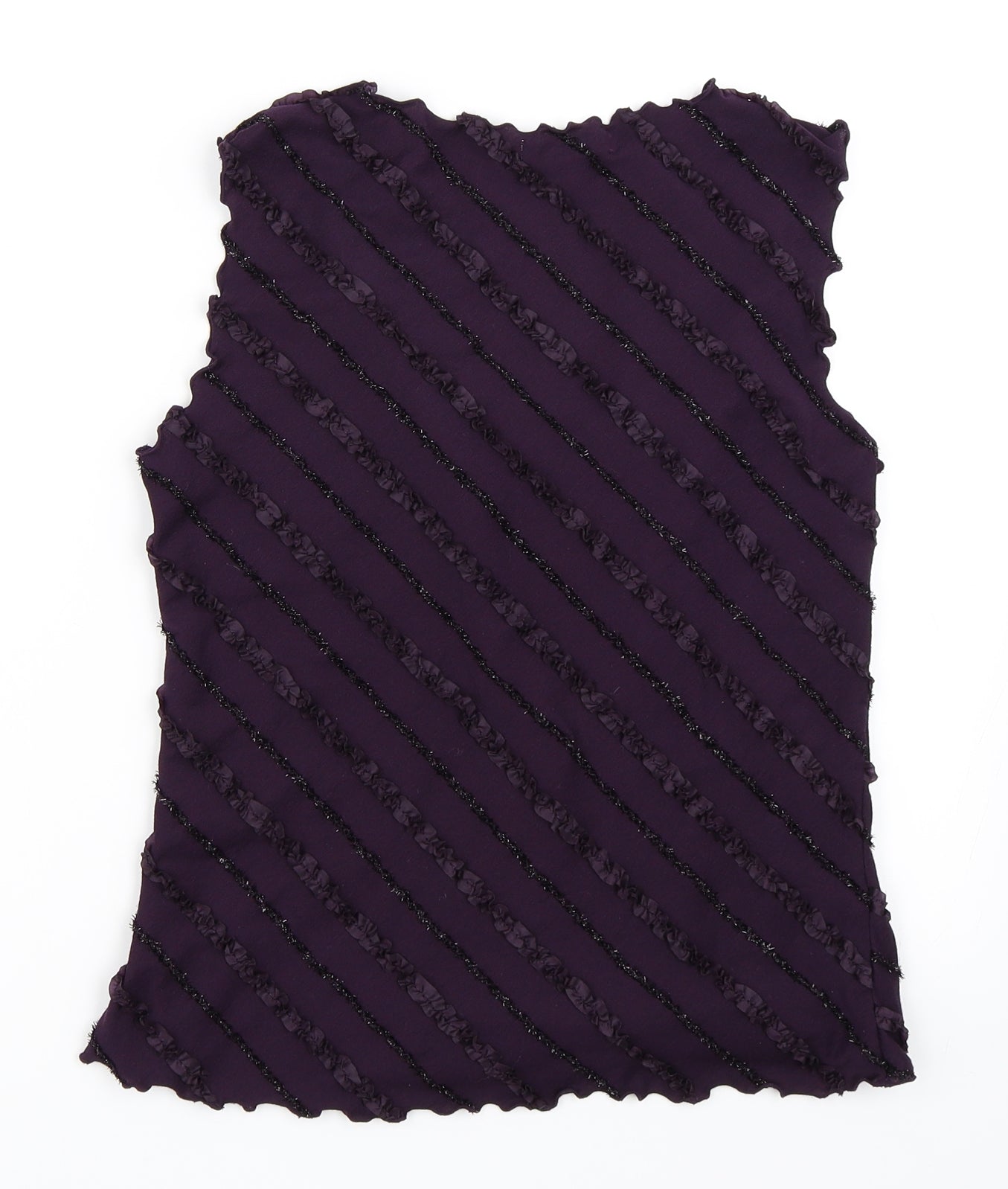 M&Co Womens Purple   Basic Blouse Size M