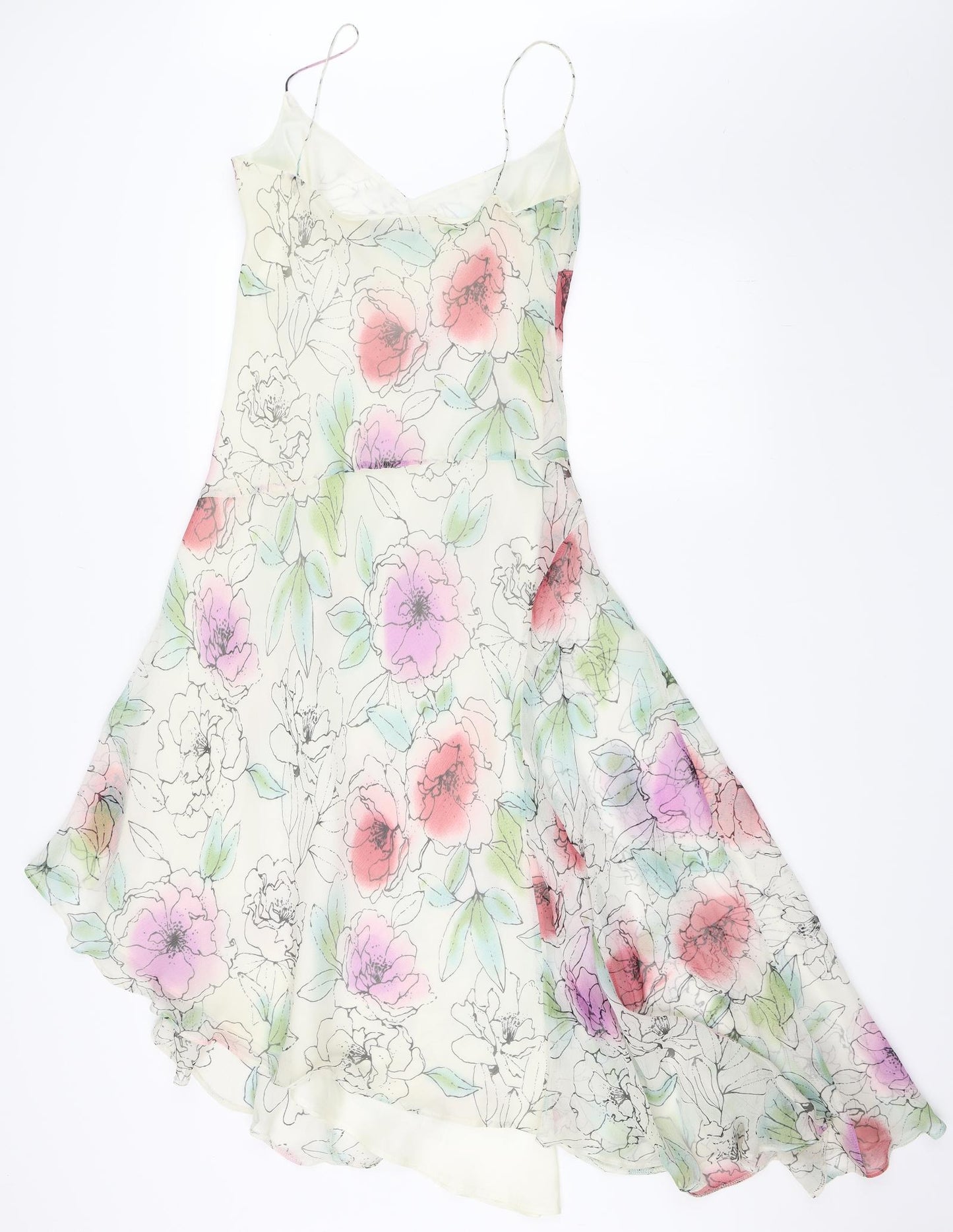 Debut Womens Ivory Floral  Slip Dress  Size 12