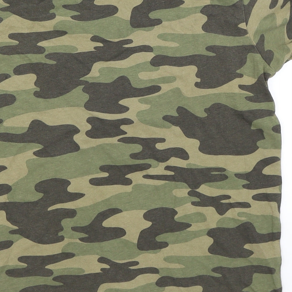 Primark Girls Green Camouflage  Basic T-Shirt Size 10-11 Years